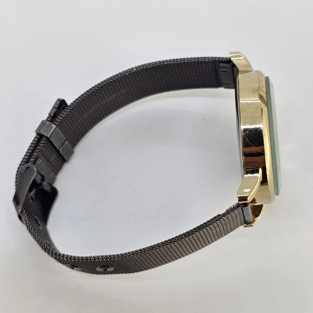 Women's Analog Watch 36MM Dark Brown Dial Dark Brown Mesh Bands NEW Battery